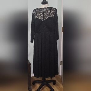 Torrid Elegant Black Lace Long Sleeve Dress